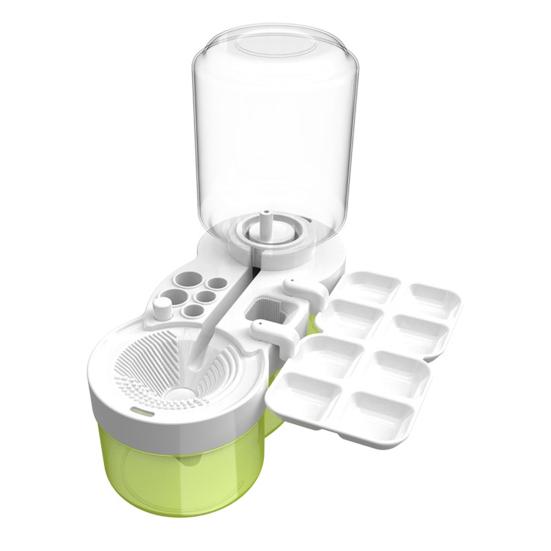 6 In 1 Brush Cleaner Artists Teachers Kids Paint Brush Holder Palette Water Circulation Brush Cleaner Portable Painting Tool