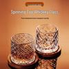Rotating Hammered Whiskey Glass Set
