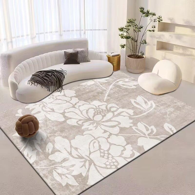 Ковер с цветочным принтом, противоскользящий коврик для пола для домашнего декора, для гостиных, балконов и т.д., разных размеров, прикроватный коврик для спальни