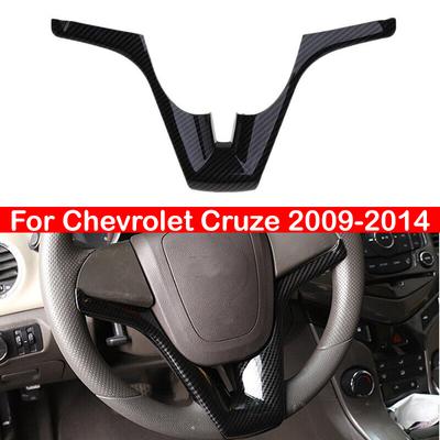 Для Chevrolet Cruze 2009-2014 ABS Углеродное волокно Автомобильный интерьер Рамка рулевого колеса Отделка Центральная панель Наклейка Аксессуары