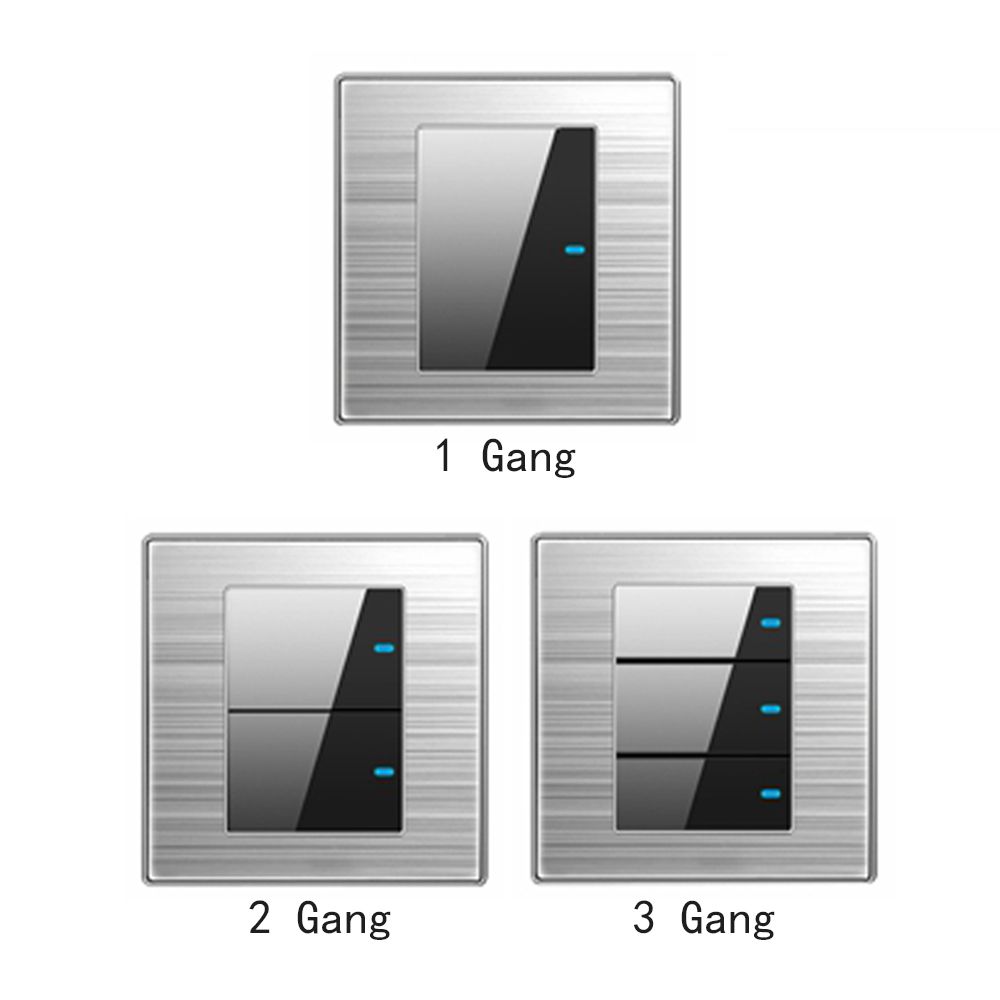 86*86 мм британский стандарт 1/2/3 Gang 1 Way настенный светильник сенсорный выключатель выключатель света светодиодный