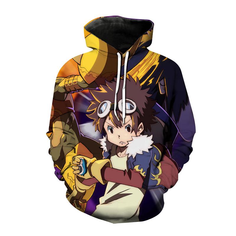 Осень-зима толстовки с капюшоном в стиле аниме Digimon Adventure 3D принт толстовка для мужчин и женщин модный пуловер с капюшоном цифровые монстры пальто унисекс