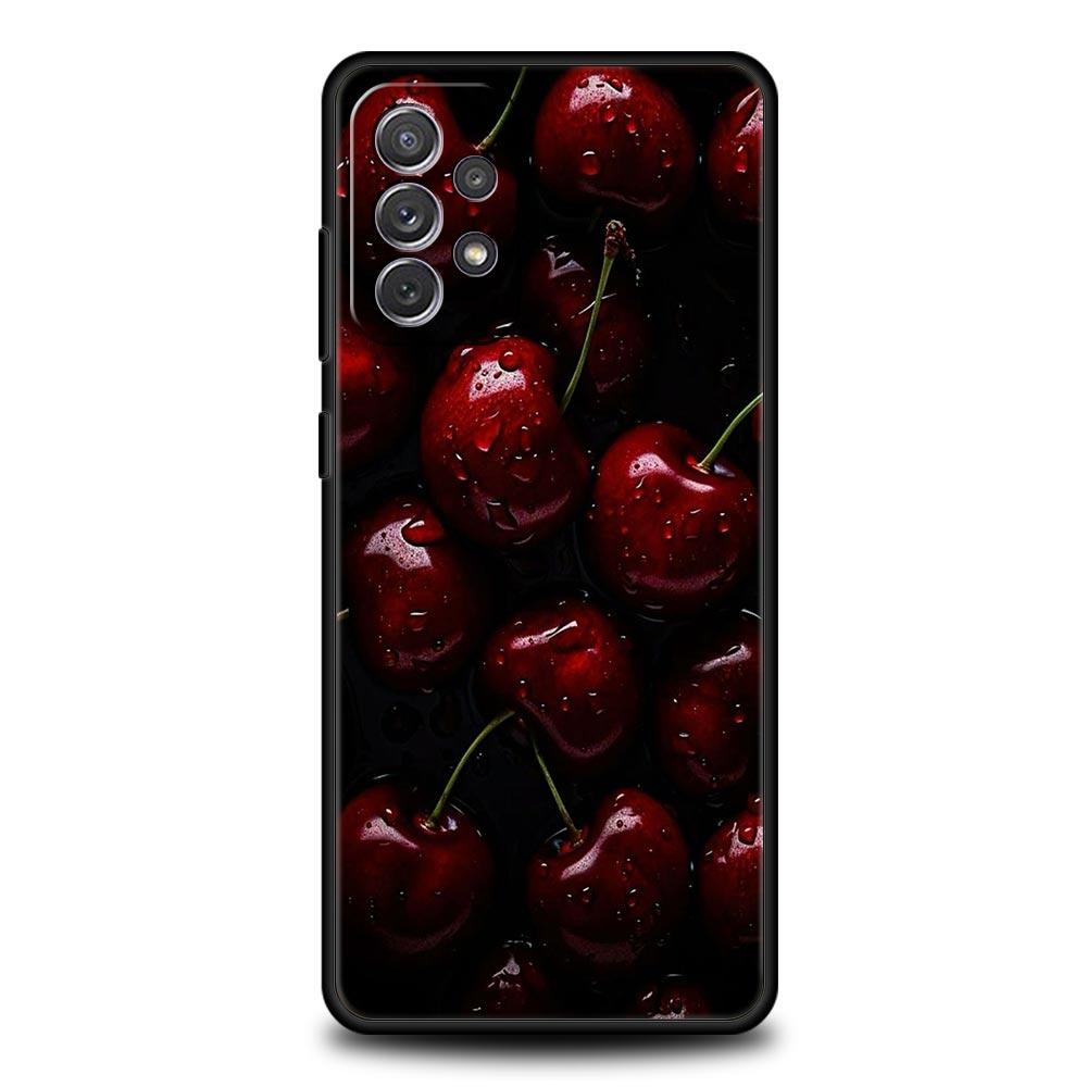 Чери Вишня Фрукт Чехол для Телефона Для Samsung Galaxy A17 A07 A55 A35 A25 A15 A05 A33 5G A31 A23 A21s A13 A41 A73 A53 A51 A71Чехол