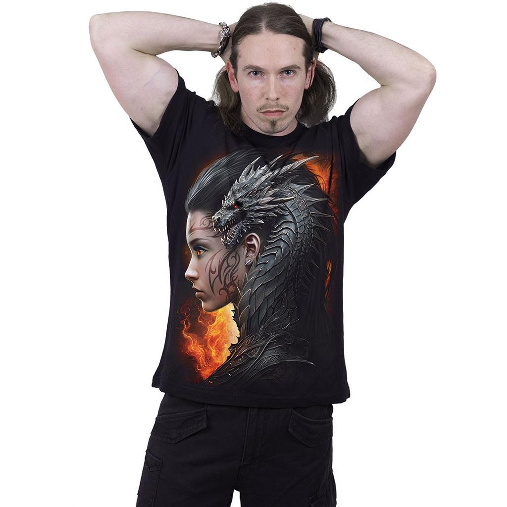 Spiral Direct Unisex Adult Draco Queen Back Print T-Shirt