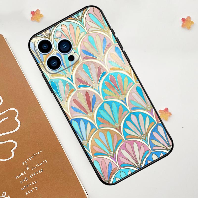 Чехол с приглушенной марокканской мозаикой для iPhone 15 16 14 13 12 11 Pro Max Plus X XR XS 12 13 Mini Аксессуары