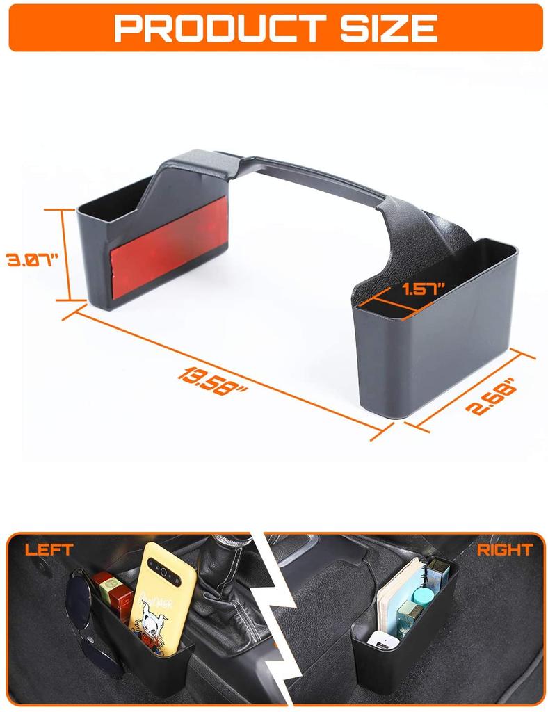 Ящик для хранения рычага переключения передач, консоль переключения передач, боковой лоток, органайзер для внутреннего хранения Jeep Wrangler JL JLU и Gladiator JT 2018-2021 гг.