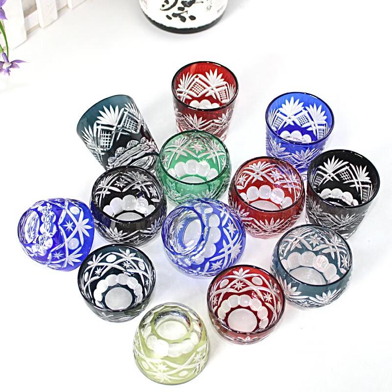 Edo Kiriko Hand-Carved Japanese Sake & Spirit Glass