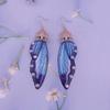 Fashion Jewelry Butterfly Earring Fairy Simulation Insect Wing Hook Earring Translucent Cicada Wing Drop Earrings Woman Jewelry