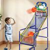 Home Arcade Basketball Hoop Set Kids Shooting Machine with Adjustable Height Pump Ball Indoor Training Hoop Boys Birthday Gift