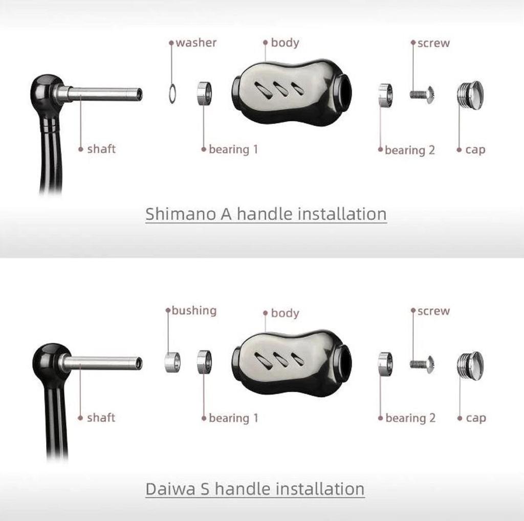 Gomexus S22TNSR Ручка алюминиевая, серебристая 22 мм Shimano A, Daiwa S (2684)