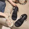 2025 Новые сандалии Женские летние на плоской подошве Повседневная пляжная обувь Толстая подошва Универсальная верхняя одежда Для путешествий Повседневная обувь