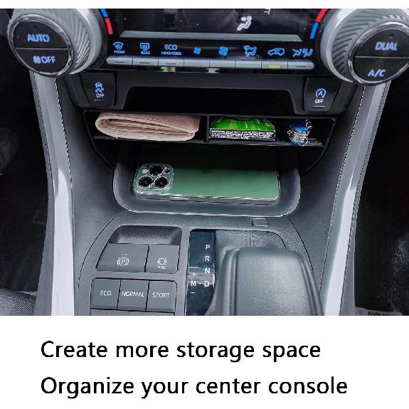 EDBETOS 3PCS Center Console Organizer Tray Set Compatible With Toyota RAV4 -2024 2025 And -2025 Prime Accessories Ert Armrest Storage Box, Dash