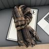 Новый корейский стиль премиум клетчатый шарф женский осенне-зимний студенческий парный теплый шарф мужской