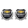 AABHM1 2Pcs Car Logo Metal Sticker Window Trunk Emblem Accessories For Chevrolet Corvette Montana TrailBlazer Silverado Traverse Camaro