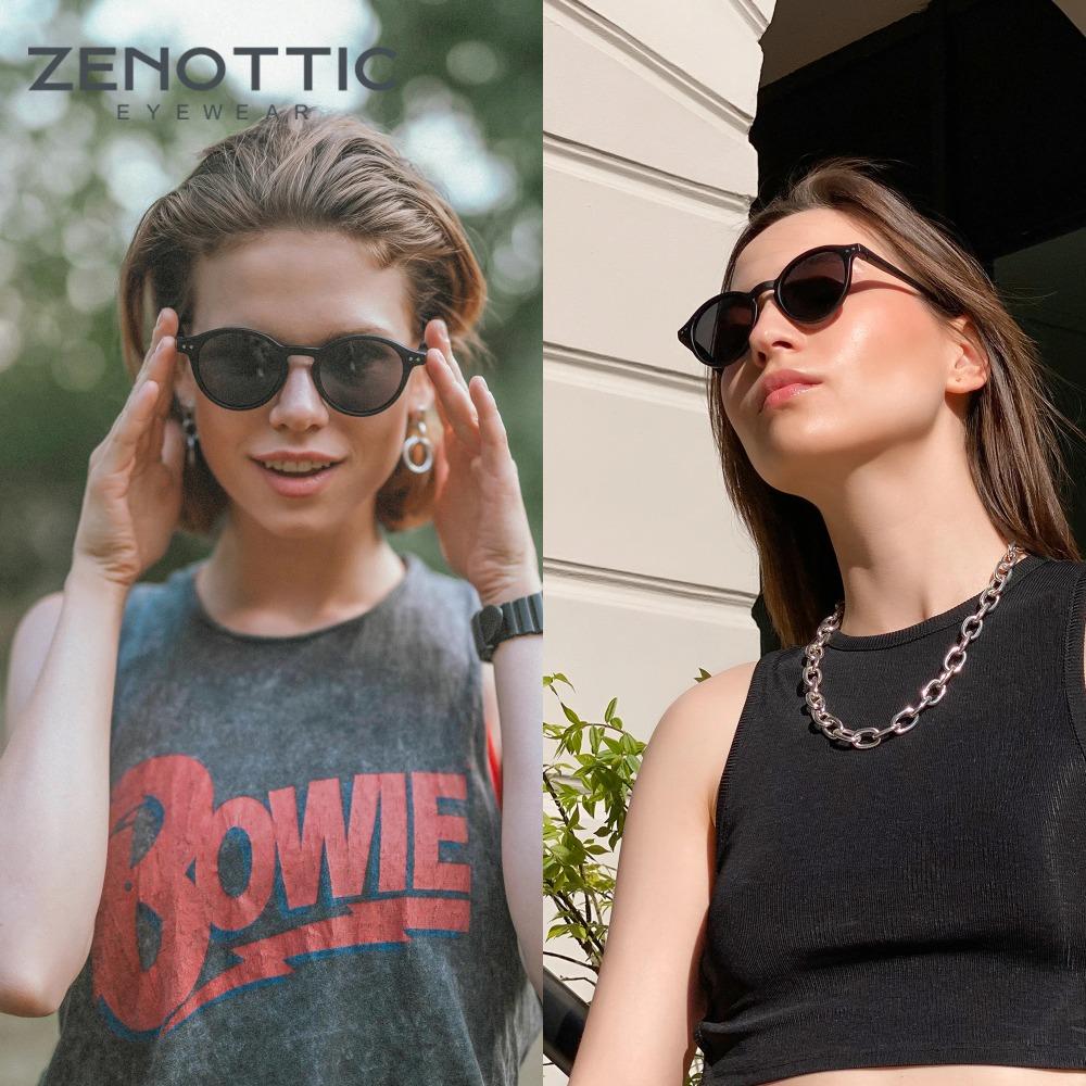 ZENOTTIC Модные женские и мужские поляризованные солнцезащитные очки ретро круглые солнцезащитные очки унисекс UV400 оттенки солнцезащитные очки очки BT4203S
