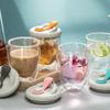 Clear Insulated Glass Tea Mug 350ml Insulated Beer Mug Travel Coffee Mug With Lid for Coffee Tea Juice Milk Latte Dessert