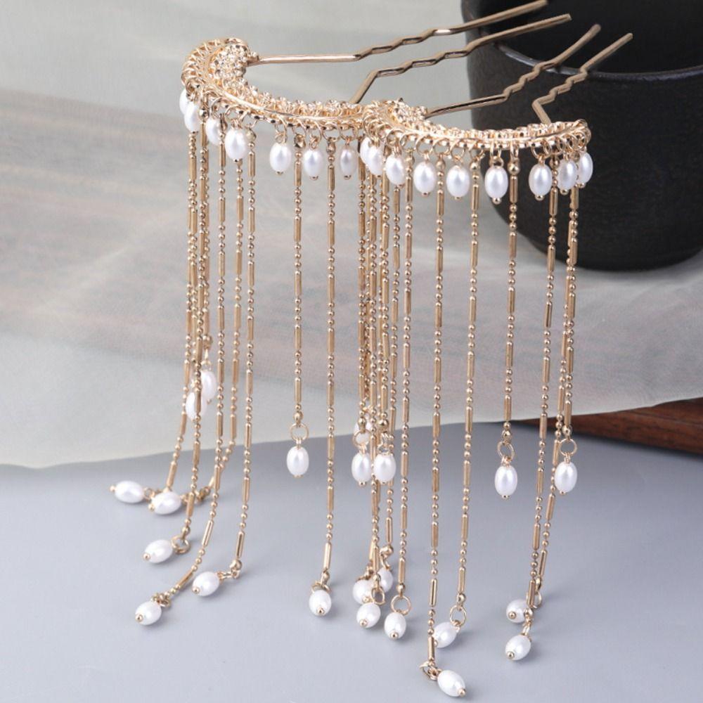 Кисточки U-образная заколка для волос жемчужный цветок шпилька модная китайская палочка для волос повседневная