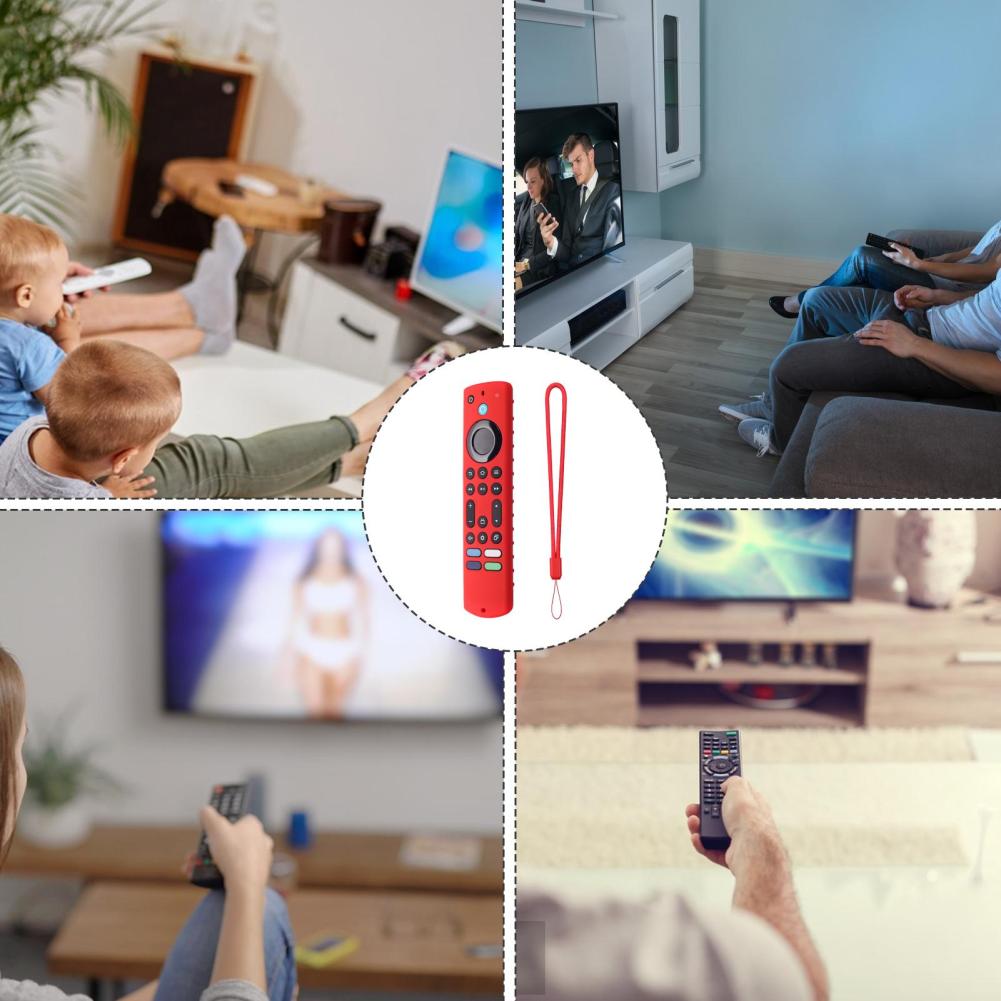 Silicone Remote Protective Case Glow In Dark Replacement Controller Sleeve With Lanyard For New Amazon Fire TV Stick 4K Max 2024