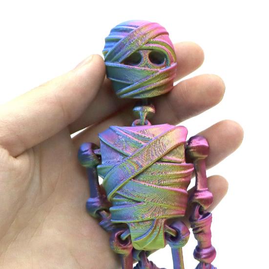 Хэллоуин Скелет Магнит на холодильник 3D-печать Подвижная фигурка скелета с подвижными суставами Шарнирный скелет Магнитное украшение на холодильник