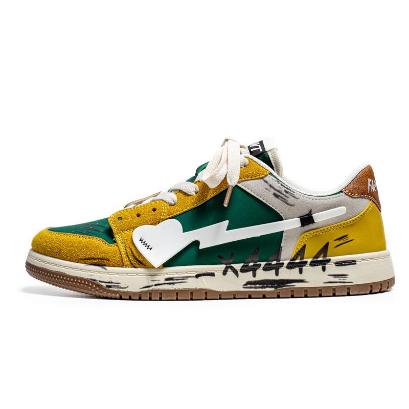 2024 Spring Summer Trendy Red Men Casual Sneakers Lace-up Men's Designer Shoes Lightweight Male Flat Shoes Zapatillas Hombre