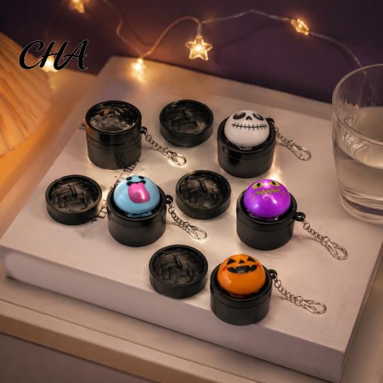 Decompression Clickers Halloween Fidget Clicker with Keychain, Stress Relief Finger Toy, Hanging Sensory Push Button Party Favors for Kids Adults Toys