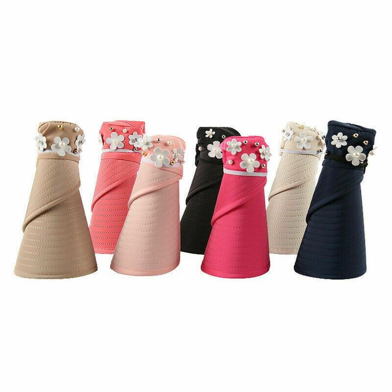 Женская летняя складная шляпа от солнца с широкими полями, пляжная шляпа с козырьком и УФ-защитой