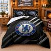 Printed 3Pcs Bedding Set Chelsea FC Pattern Bed Sheet Pillowcase For Bedroom Decor