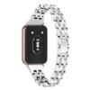 For Samsung Galaxy Fit3 SM-R390 Women Replacement 2 Rows Rhinestone Metal Watch Band Strap