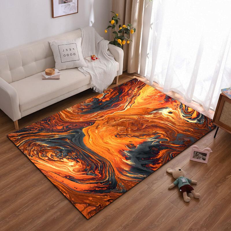 Vibrant Abstract Art Rug for Stylish Decor Suitable for use as an anti-slip game mat for living room and bedroom sofas