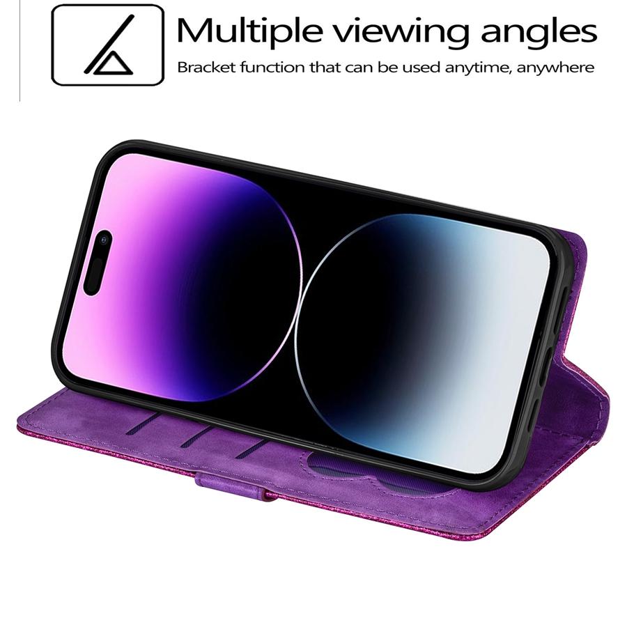 Бумажник Модные блестящие слоты для карт Флип Мягкий силиконовый слот для карт Кожаный чехол для iPhone Samsung Galaxy Xiaomi Redmi Huawei Google OnePlus Case