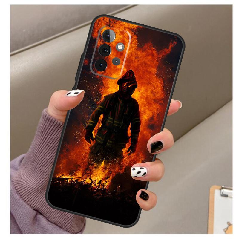 Firefighter Heroes Fireman Case For Samsung Galaxy A56 A16 A26 A36 A06 A52 A53 A33 A13 A34 A54 A14 A15 A35 A55 A22 A32