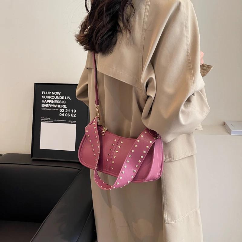 Повседневная женская сумка через плечо из искусственной кожи высокого качества с внутренним карманом на молнии