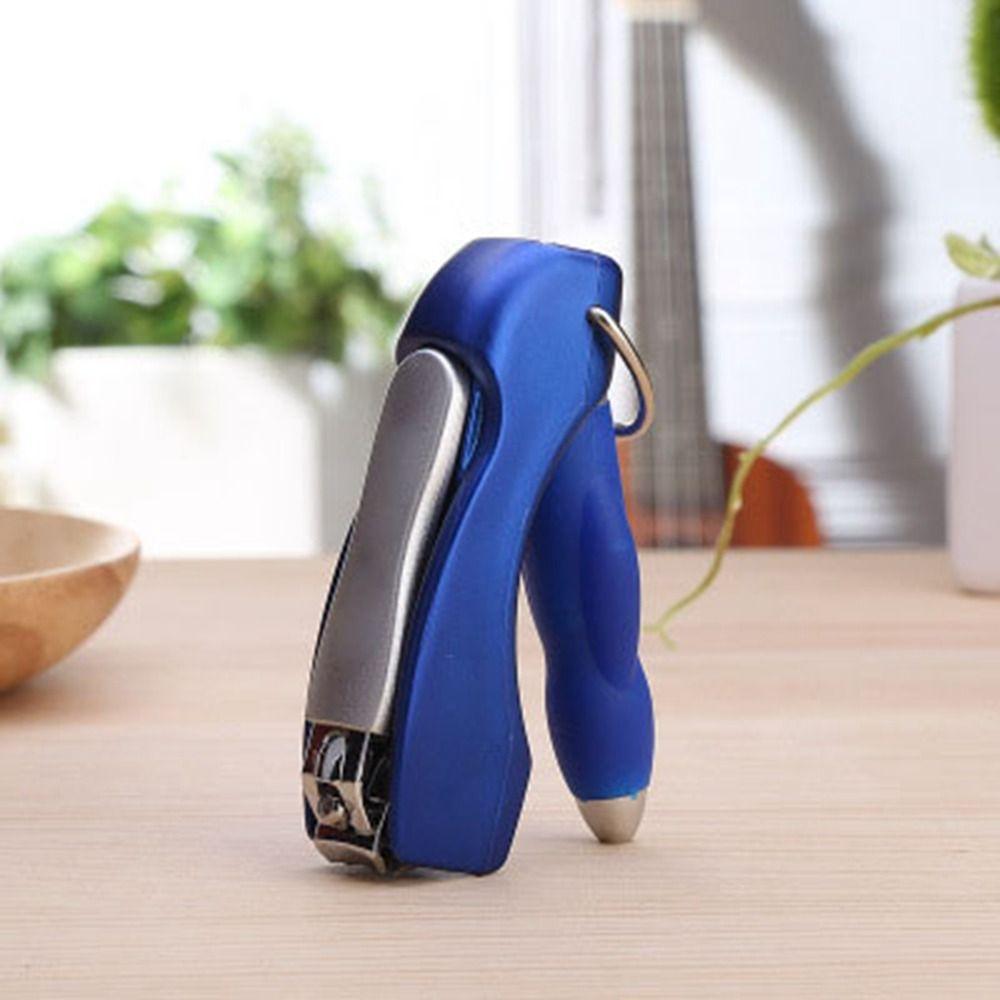 Multifunctional Ballpoint Pen 0.7 Blue Refill Nail Clipper Pen New Keychain Pen