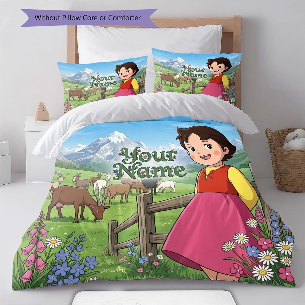 Autumn Harvest Journey Custom Name Pattern Bedding Quilt Set Quilt Cover Pillowcase Home Birthday Gift(1 * duvet cover + 2 * pillowcase, without core)