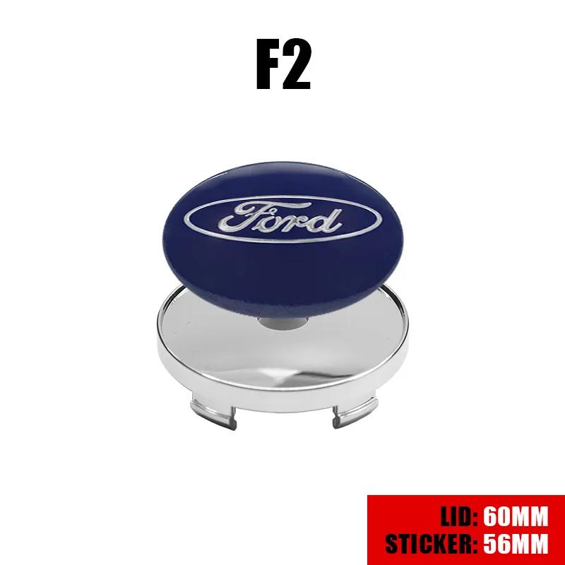 4pcs 60mm Car Wheel Center Hub Cap Auto Rim Covers Emblem Badge For Ford Focus Fiesta Mondeo Ranger Kuga Mustang ST Accessories