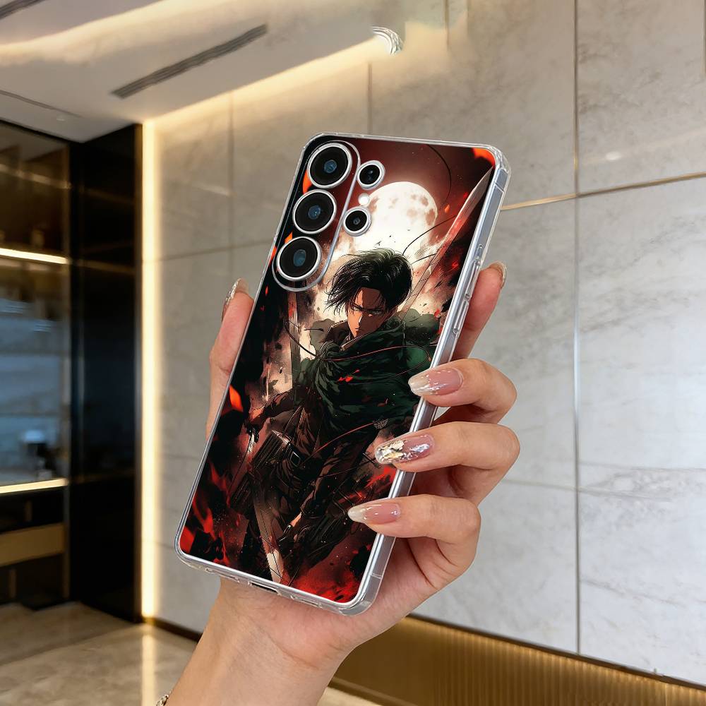 A-ttack -on -Titan -Eren Y-Yeager Phone Case For Samsung S25,S24,S21,S22,S23,S30,Ultra,S20,Plus,Fe,Lite Transparent Cover