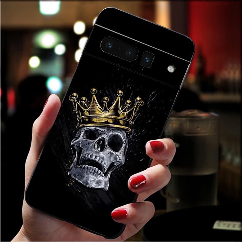 Чехол для телефона Google Pixel 10 Pro XL 9 Pro XL 9A 8 7 6 Pro Pixel 8A 7A 6A Pixel 8 7 6 5 Череп