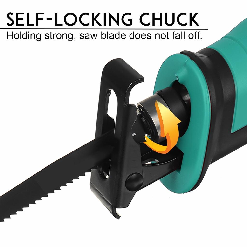 Зеленая аккумуляторная сабельная пила Портативная сменная электрическая пила Металло-дереворезный станок Электроинструмент для аккумулятора 18 В 688VF