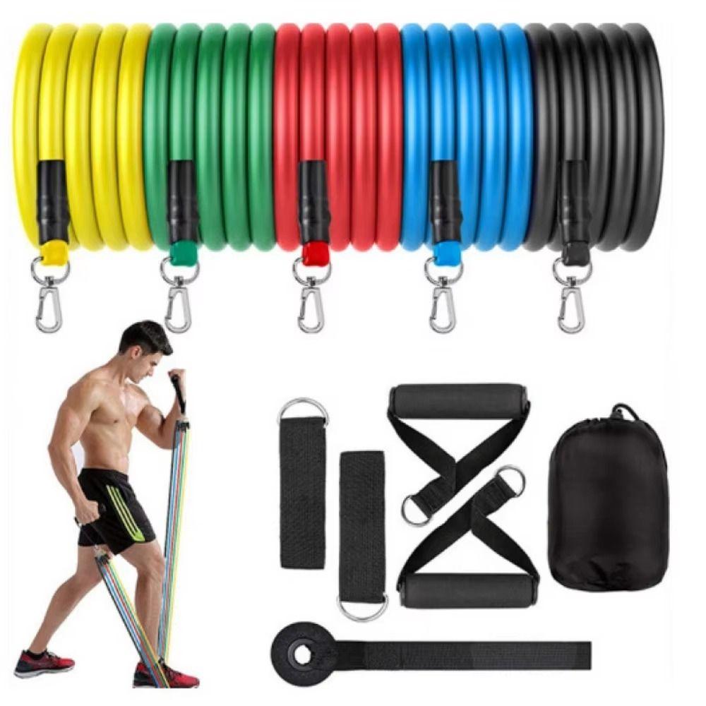 11Pcs/Set Portable Resistance Band Set Durable Elastic Training Band Fitness Training