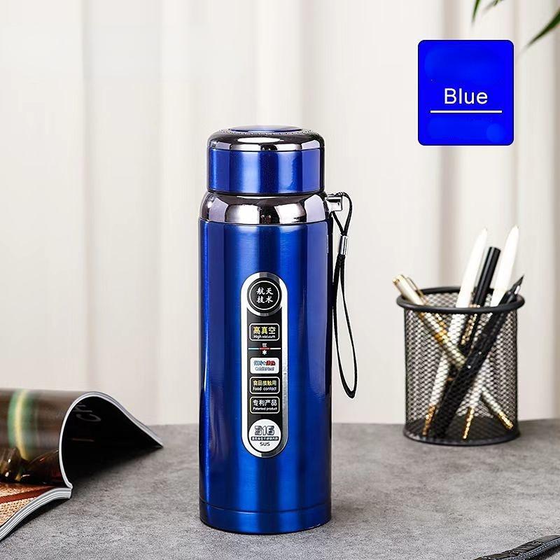 Термос большой емкости 600 мл/800 мл/1000 мл Термосы Портативный термос из нержавеющей стали Бутылка для воды Дорожная чайная кружка Офисный термос