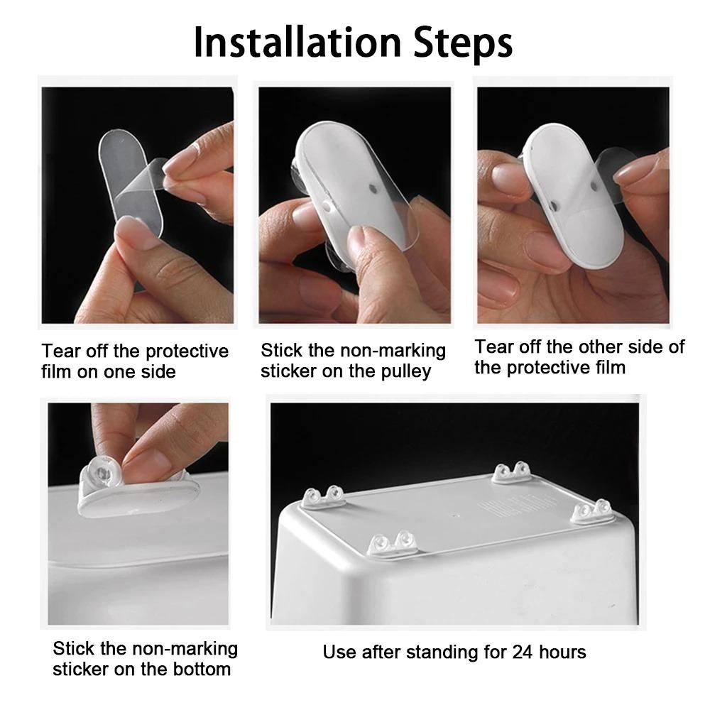 4 шт. Колеса для ящика без царапин Бесшумные ролики для ящика для хранения Универсальные мебельные колеса