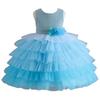 DiiFoky Dress for Entrance Flower and Birthdays Size Children's Recitals, Weddings, Ceremonies, Concerts, Girls, Christmas, (Blue, 140)
