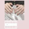 14pcs/sheet Press On Nail French Simple Fake Nail Line Nail Sticker Finished Manicure Quick Nial