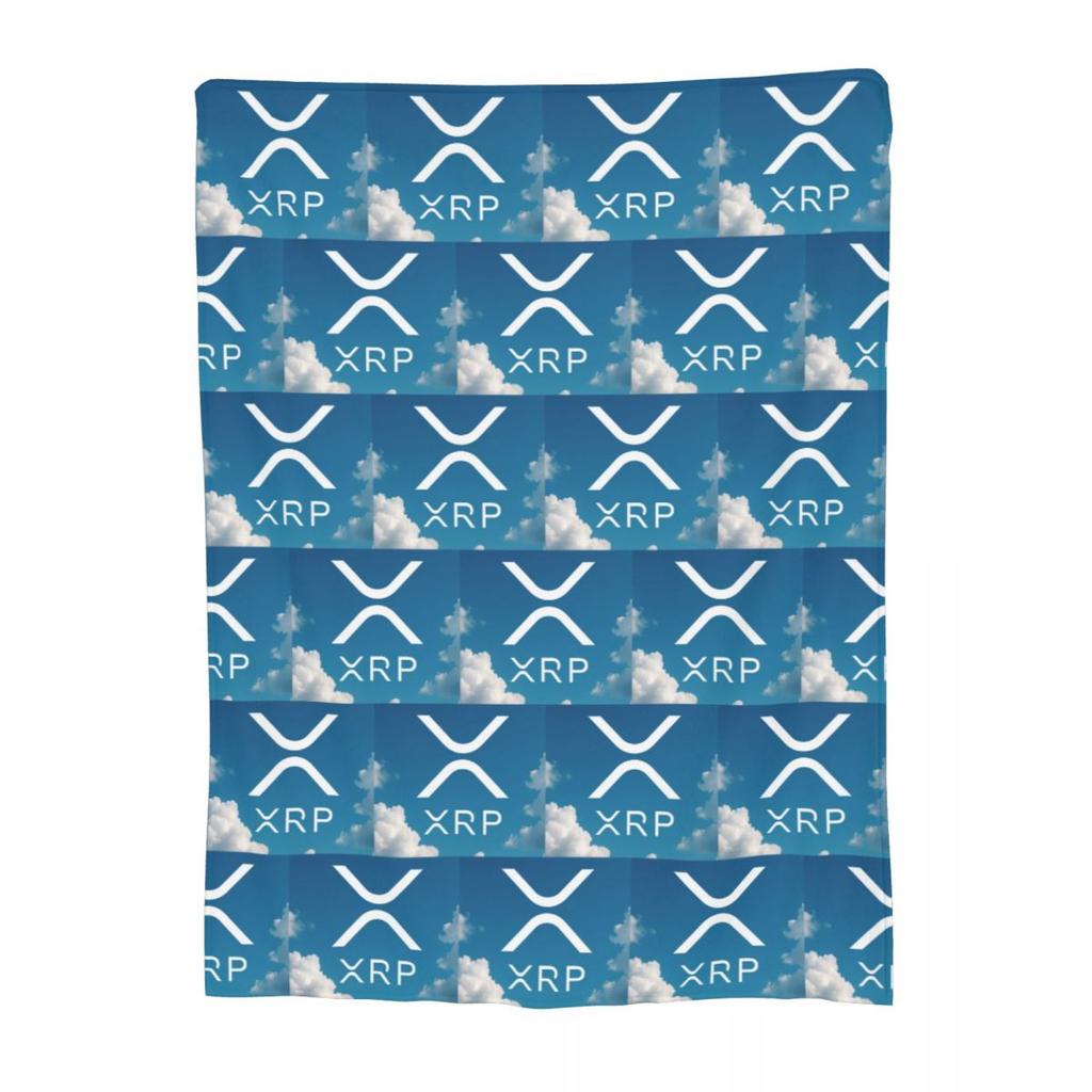 Ripple XRP Bitcoin Cryptocurrency  Blanket Soft Warm Flannel Throw Blanket Cover for Bed Living room Picnic Travel Home Sofa