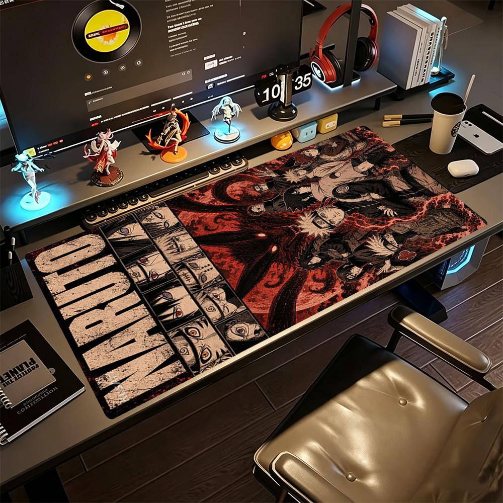 Naruto Large Mouse Pad Desk Mouse Pad Computer Desk Mat Non-Slip Rubber Bottom Office Desk Accessory
