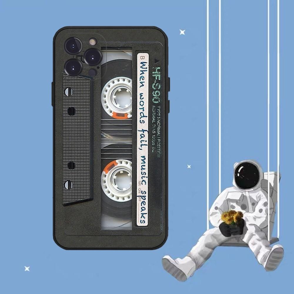 Cassette Tape Phone Case For iPhone 14 11 12 13 Mini Pro XS Max Cover 6 7 8 Plus X XR SE 2020 Protective Shell