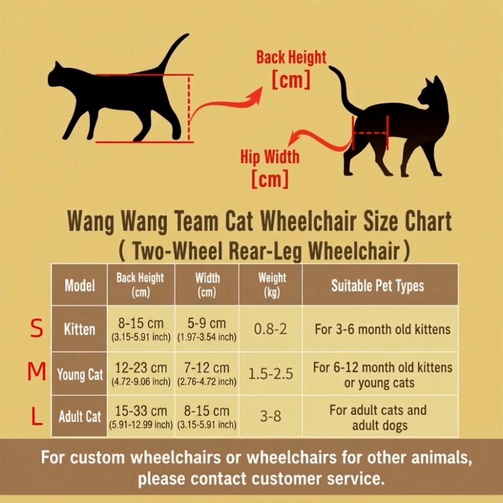 Breathable Harness Cat Wheelchair Adjustable Cat Mobility Scooter  Hindlimb Disabled Cats