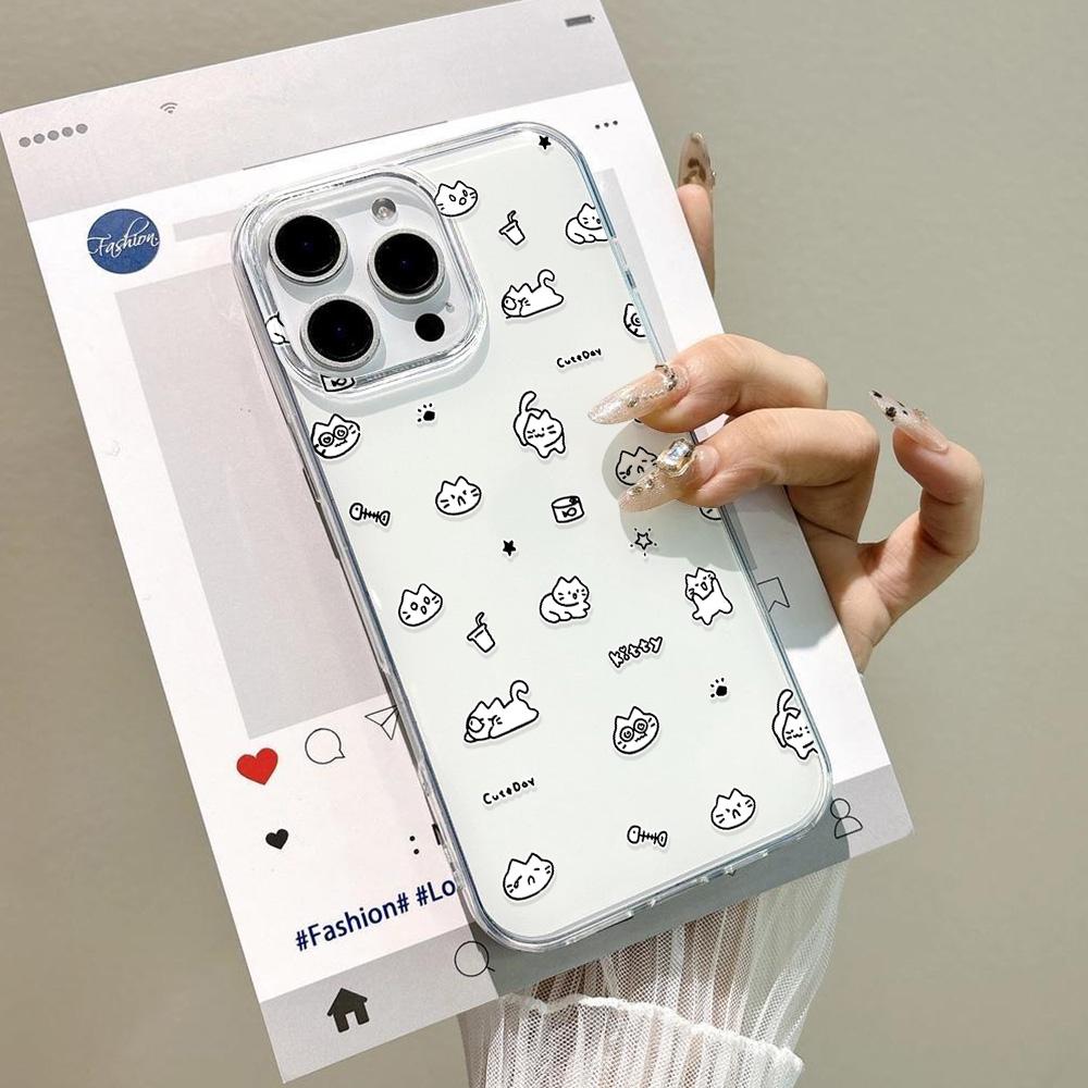 Painted Phone Case for iPhone 12 13 15 16 iPhone 16 12 13 14 15 Pro 14 15 16 Pro Max Coverage Shockproof Anti-Fingerprint Fresh Style Protective Case