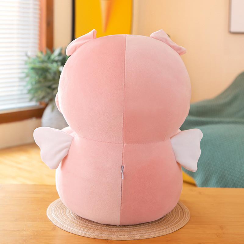 Adorable Pink Pig Plush Toy With Heart Soft Crystal Velvet Stuffed Animal For Kids