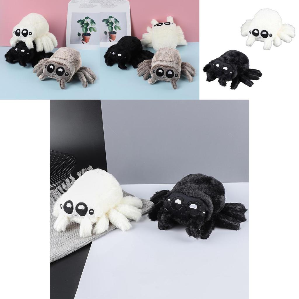 Очаровательная плюшевая игрушка-паук с реалистичными чертами в черно-белом и красочном дизайне